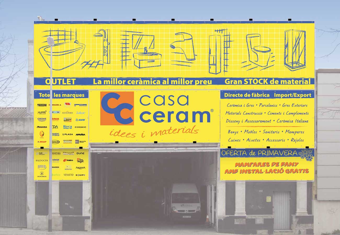 muntatge proposta per lones exteriors Casa Ceram