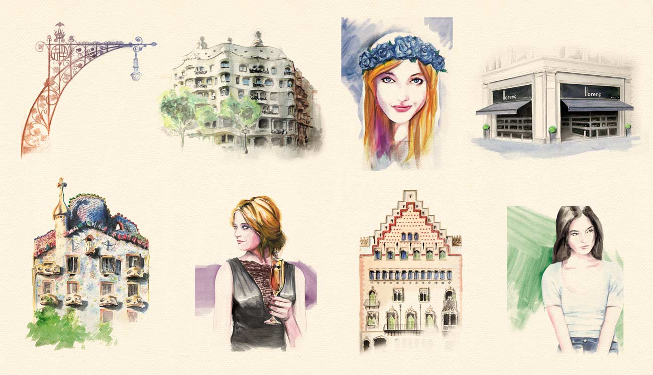 Mostra d'algunes il·lustracions del catàleg Llorenç