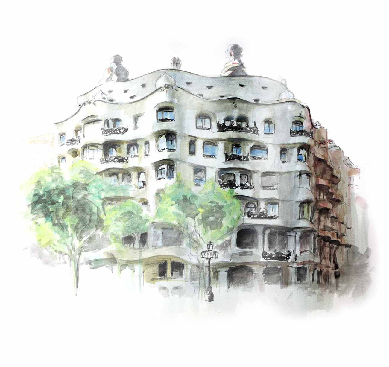 acuarel·la Pedrera
