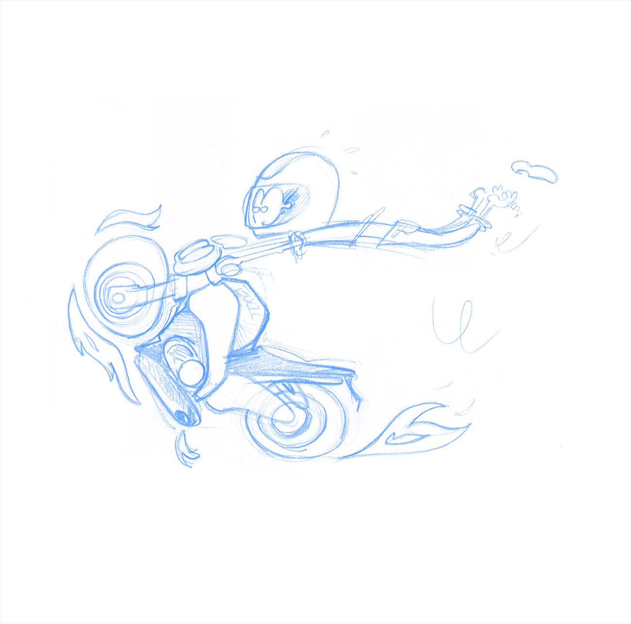 esboç de Buellmotard